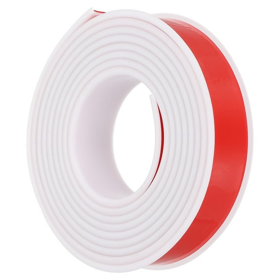Uxcell TPE U-Shape Edge Banding, 1-1/4 Inch x 9.8ft Self Adhesive Flexible Veneer Edging Trim Edge Protector, White