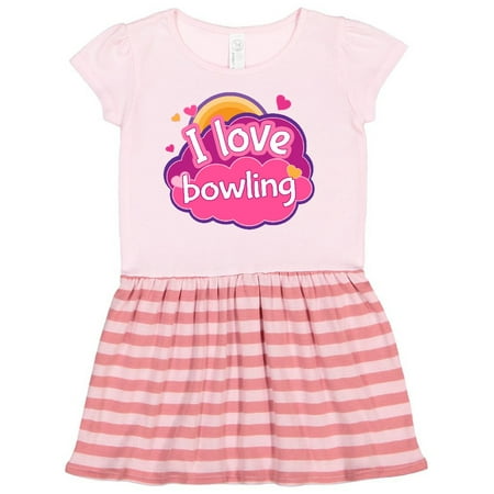 

Inktastic Bowler I Love Bowling Gift Toddler Girl Dress