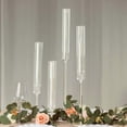 thumbnail image 4 of Efavormart Set of 4 Clear Acrylic Taper Candlestick Holders, Hurricane Candle Stands With Tall Chimney Tube Candle Shades - 14",18",22",26", 4 of 10