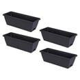 thumbnail image 3 of GROWTH TANK 4 Pieces Flower Window Box Vegetable Planters with Trays for Windowsill Yard dark gray, 3 of 9