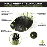 HIRZL Mens Golf Gloves - Grippp Fit, Premium Leather, White/Black, Swiss Design