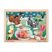 Melissa & Doug Pets Wooden Jigsaw Puzzle With Storage Tray (12 pcs)