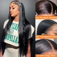 28 Inch 13x6 Straight Lace Front Wigs Human Hair 180 Density Pre