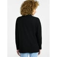 thumbnail image 5 of Time and Tru Women's and Women’s Plus Open Front Cardigan Sweater with Long Sleeves, Lightweight, Sizes XS-4X, 5 of 6