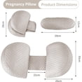 thumbnail image 6 of SHANNA Pregnancy Pillows Wedge Maternity Pillow Adjustable Full Body Support Pillow for Back Legs Belly HIPS（Bamboo Khaki）, 6 of 6