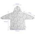 thumbnail image 6 of Baseballs Trophies White Pattern Flannel Blanket Hoodies for Teens ,Teens Oversize Sherpa Wearable Hooded Blanket Sweatshirt with Super Pockets, 6 of 6