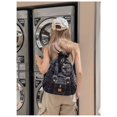 thumbnail image 2 of PRIYAL Denim Backpack for Women Vintage Y2K Grunge Style Lightweight Canvas Rucksack Purse Daypack Aesthetic Cute Travel Jeans Bag, 2 of 6