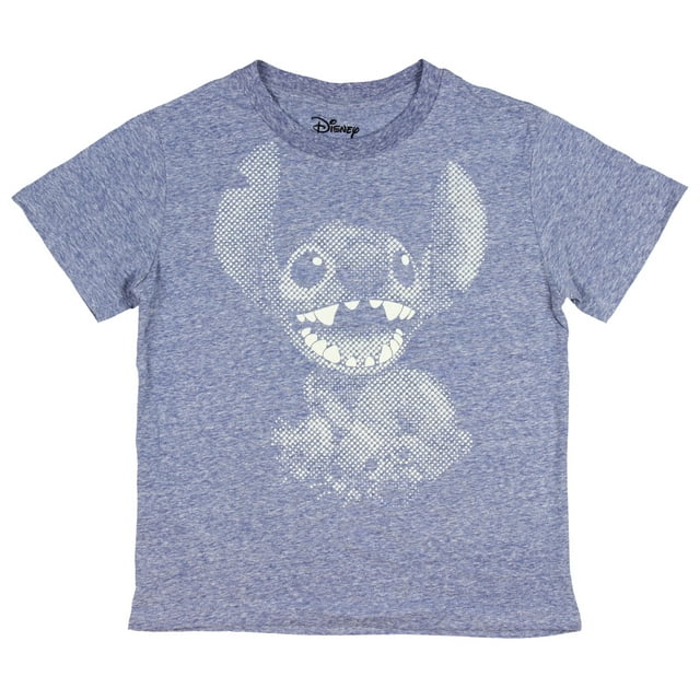 Disney Lilo and Stitch Pixel Dot Style Stitch Design Boys' T-Shirt (X-Small, 4)