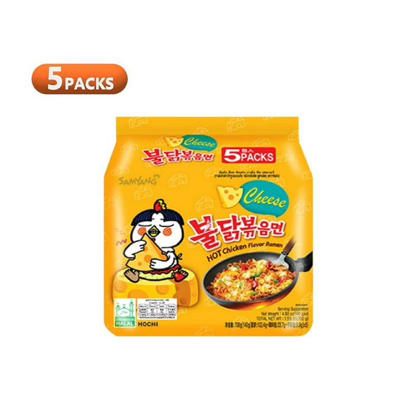 Samyang Chicken Fried Noodles (10 Packs 5X Carbo & 5X cheese) Hot Fusion Select