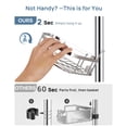 thumbnail image 2 of SEIRIONE Organizador de esquina de ducha inoxidable para baño, 4 estantes ajustables con barra de tensión, para bañera, champú, accesorios de almacenamiento, 39.2 a 113 pulgadas de altura, 2 of 5
