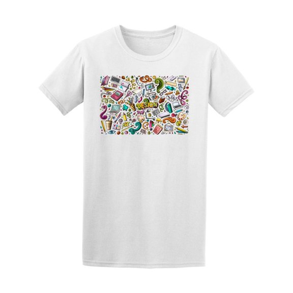 Colorful Doodle Design Art Tee Men's -Image by Shutterstock