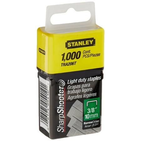 

Stanley Tools TRA206T 15 Pack 3/8in. Light Duty Staple 1 000/Box