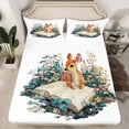 thumbnail image 2 of Feelyou Jungle Deer Wildlife Full Size Sheets for Child, Vintage Books Bed Sheets, Rustic Flower Plant Sheet Sets, Microfiber Bedroom Decor, 4-Piece, 2 of 7