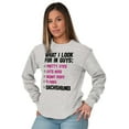 thumbnail image 5 of Cute What Look In Guys Dachshund Dog Women's Long Sleeve T Shirt Brisco Brands S, 5 of 6