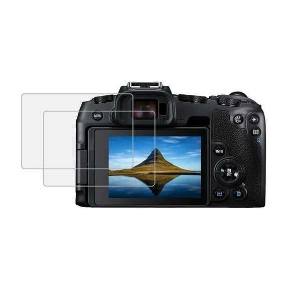 KIQ 2 Pack CLEAR Tempered Glass Screen Protector Compatible with Canon EOS RP/2000D
