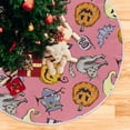 thumbnail image 5 of FMSHPON Halloween Cartoon Pattern Xmas Christmas Tree Skirt Stand Mat for Holiday Party Decoration Indoor Outdoor 36 inches, 5 of 6