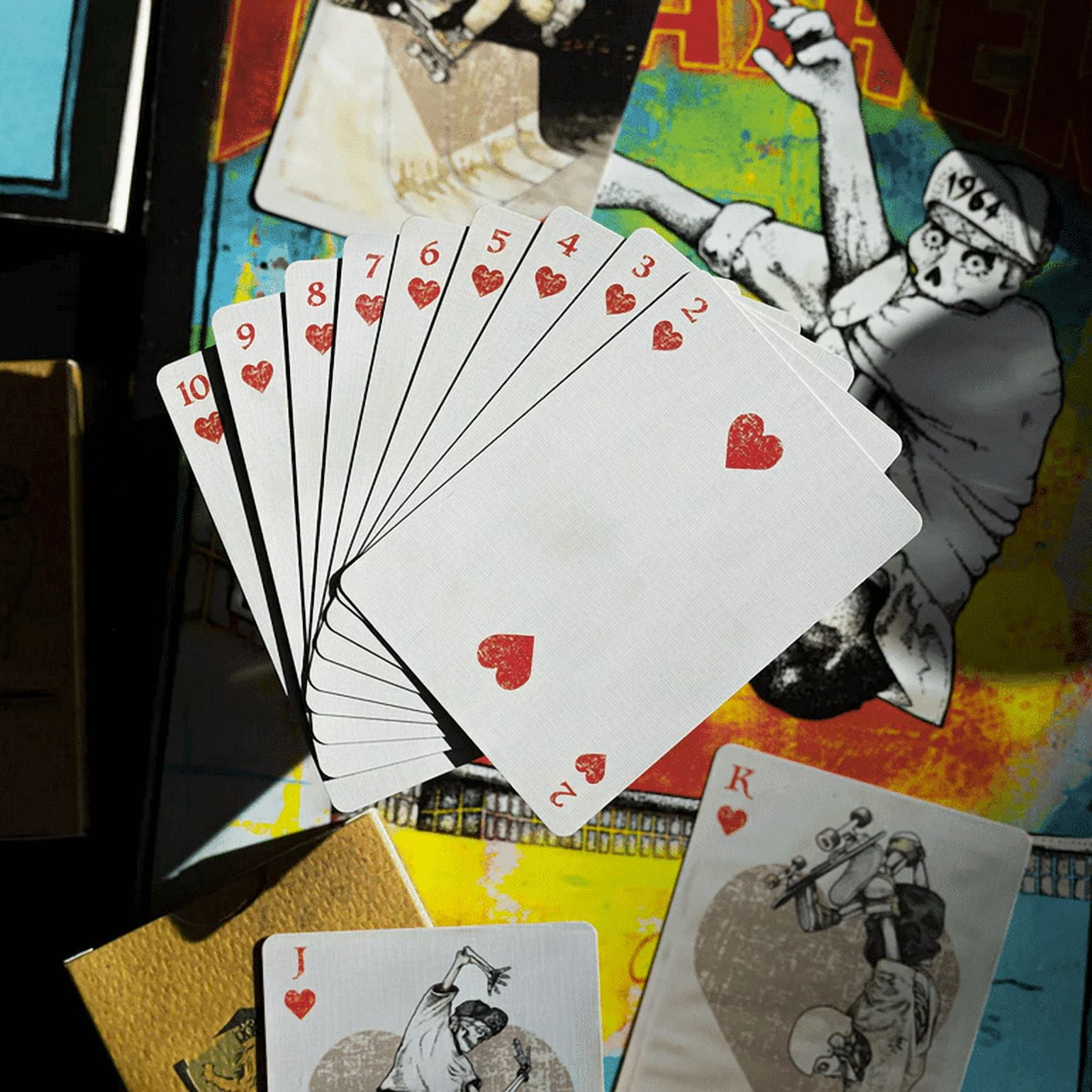 LANCE MOUNTAIN SKATING SKELETONS PLAYING CARDS by Fulton