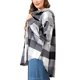 thumbnail image 4 of Txlixc Chaqueta a cuadros para mujeres, chaqueta de botón con capucha de manga larga, chaqueta de calle casual Txlixc moda, 4 of 7