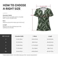 thumbnail image 4 of Uemuo Tropical Palm Leaves1 Drawing Women's Deep V-Neck Low Cut Tops - Casual Loose Fit with Stainless Steel Loop, Soft, Breathable, Perfect for Office, Travel, and Daily Wear-XX-Large, 4 of 5
