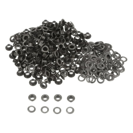 

200set Grommets Kit Metal Eyelets 4mm Grommet Tool for Shoes Clothes Belt Bag DIY Project Dark Grey