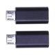 thumbnail image 1 of EeaseMX 2 cables micro USB hembra de 8 pines, convertidor, adaptador de cable USB, conector de carga para smartphone, tableta, banco de energía (negro), 1 of 8