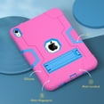 thumbnail image 5 of Jiahe Cover Case for iPad 10th Generation 10.9" 2022, Slim Heavy Duty Shockproof Rugged Protective Hybrid Case with Built-in Stand for 10.9" iPad 10th Gen, Rose+Blue, 5 of 8