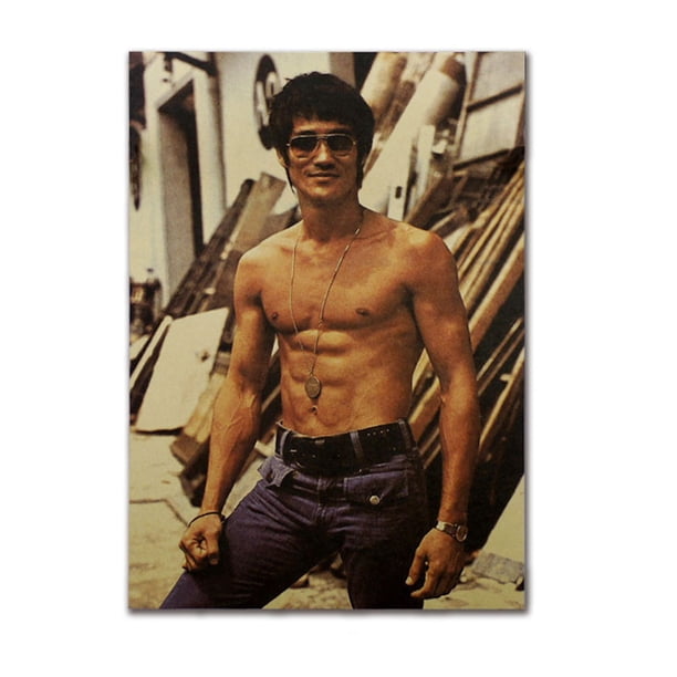 Póster para pared, decoración del hogar, arte anime de Bruce Lee