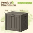 thumbnail image 4 of Homall 40 Gallon Resin Outdoor Storage Box with Lockable Lid Waterproof Resin Deck Box for Patio, 4 of 7