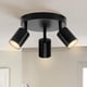 thumbnail image 1 of Foco de techo LED orientable GU10, 3 focos redondo, luz de techo, foco de techo negro, foco moderno, 1 of 5