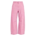 thumbnail image 7 of Lmueinov Women Wide Leg Striped Pants Plus Size Curved Summer Fall Pants Beach Vacation Clothes Button Zip Waist Travel Trousers with Pockets, 7 of 7
