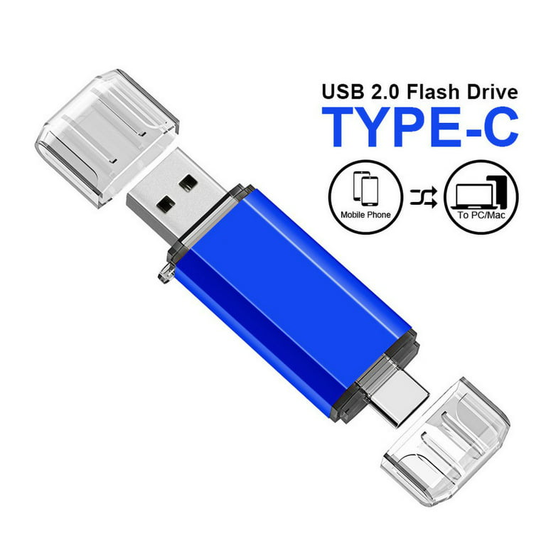 USB-C 2 in one OTG USB 2.0 Thumb Drive, Memory Stick for Business Traveler Works with External Storage Data - Walmart.com