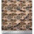 thumbnail image 1 of Soimoi Poly Georgette Fabric Floral Mandala Print Fabric by The Yard 42 Inch Wide, 1 of 3