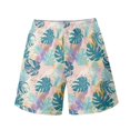 thumbnail image 4 of Binienty Men's Board Shorts Swim Trunks With Tropical Leaf Pattern - Quick Dry for Beach Vacation and Water Sports, 4 of 10