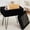 Black, variant on Faux Fur Storage Ottoman – Vanity Stool with Metal Legs, Anti-Slip Feet, and Hidden Storage, 16.5" x 11.8" x 18" Makeup Chair, Footrest, or Accent Bench for Bedroom Black
