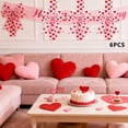 thumbnail image 5 of 6Pcs Valentine's Day Cabinet Ribbons Bows Red Hearts Home Kitchen Decor Ribbon Bows Party Supplies, 5 of 9