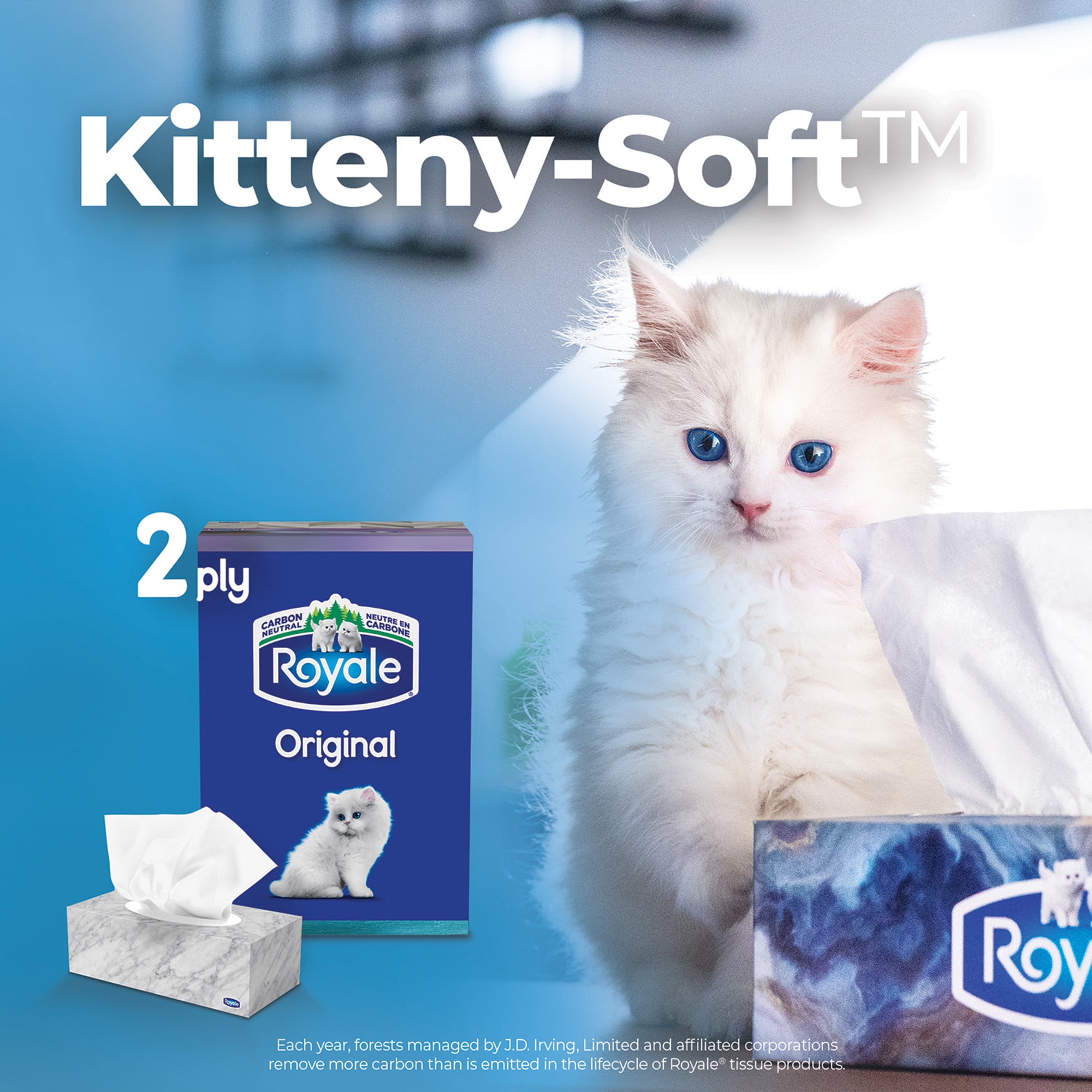 Royale Original, 2 Ply Facial Tissue, 18 Flat Boxes, 126 Tissues per Box, 2268 tissues per pack