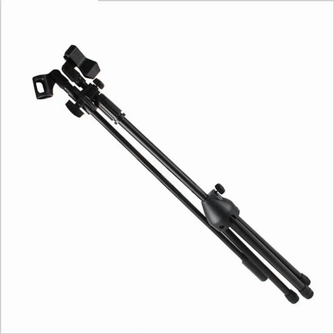 INTSUPERMAI 360° Rotating Microphone Stand Holder Dual Mic Clip Boom Arm Foldable Tripod