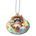 thumbnail image 2 of Adornos colgantes, regalos de decoración, decoración colgante Cool Swimming Circles Puppy Pendant 2D Flat Acrylic Backpack Pendant Hanging Car Pendant Decoration Decorative Flat, 2 of 9
