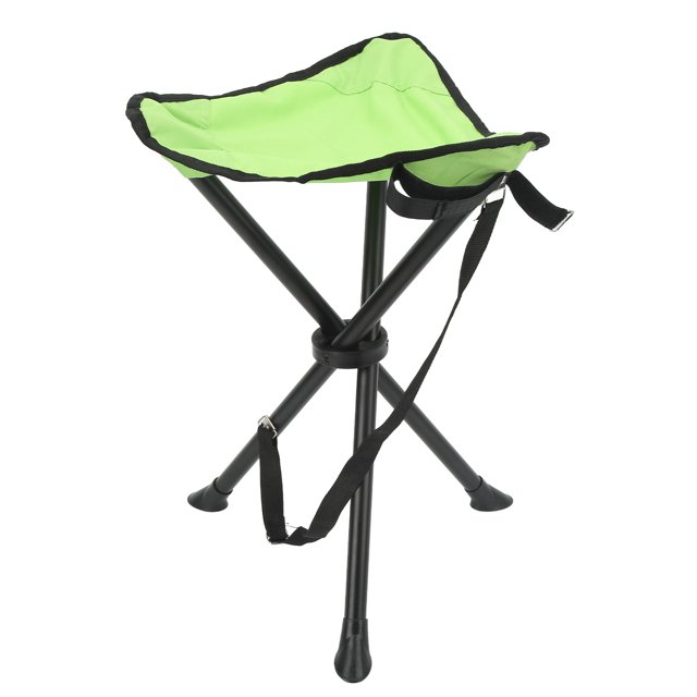 Folding Tripod Stool, Foldable Chair Portable Anti Fall for Picnics Green,Black