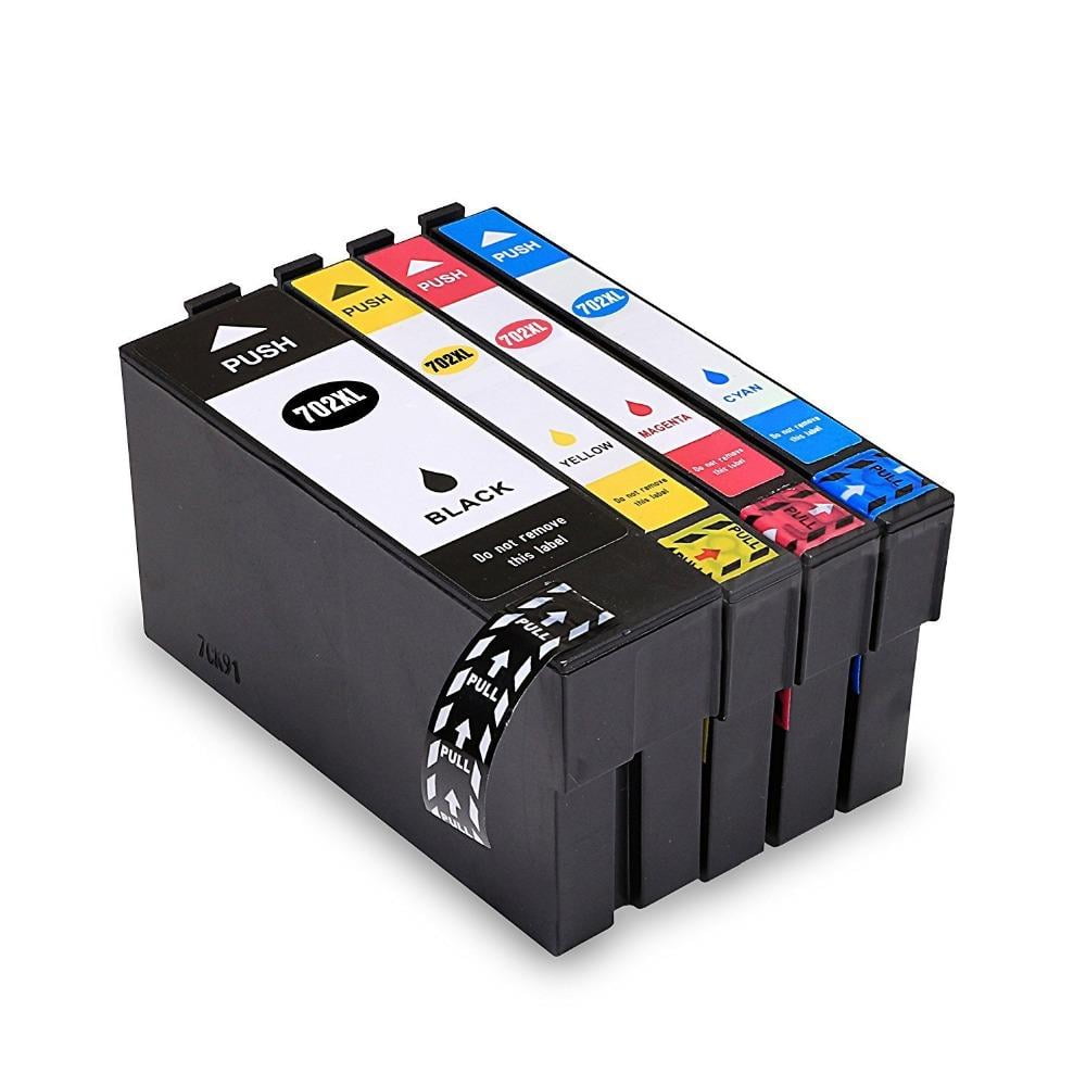 Epson DURABrite Ultra 702XL Black/Tricolor Ink Cartridges for sale online T702XL-BCS 