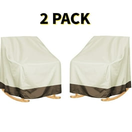 600D Heavy Duty Patio Chair Cover Waterproof UV Protective Fits 4 6 Stackable Chairs 26 W x 34 D x 45 H Beige Walmart
