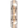thumbnail image 3 of Titanium&14k Rose Gold Brushed & Polished 6mm Band, 3 of 6