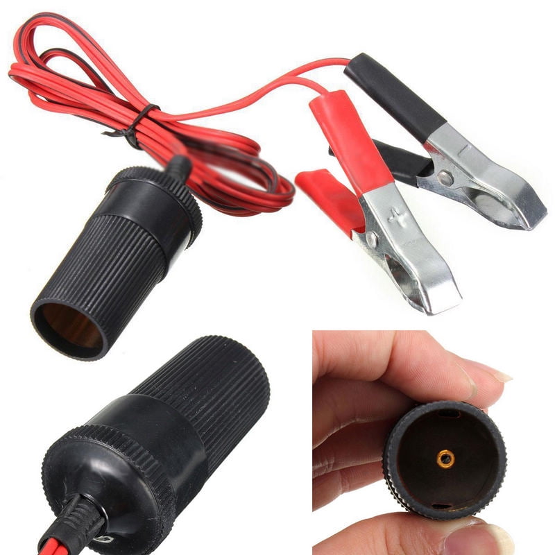 1PCS Car Battery Terminal Clamp Clip-on Cigarette Lighter Socket Power Adapter