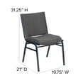 thumbnail image 2 of HERCULES Series Heavy Duty Gray Fabric Stack Chair, 2 of 9