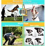 1100 YD Remote Three Dog Training Shock Collar with Auto Anti Bark,100 Levels of Static Stimulation and Vibration for Small Medium Large DogsSmall Medi