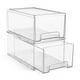thumbnail image 1 of Cajones de almacenamiento Sorbus, grandes, transparentes, apilables, 2 unidades, de plástico, 1 of 7