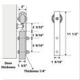 thumbnail image 5 of Sturdy Double Barn Door 48 x 80 inches with Frosted Glass 12 Lites, 5 of 6