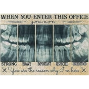 Dental Room Office Vintage Dentistry Educational Clinic Puzzles 300 Pieces Puzzle Small Jigsaw Puzzle 300 Piece Puzzle for Adults Puzzle 300 Piece Puzzle Adults Puzzle 15.7x11 Inch