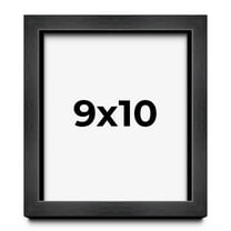 9x10 Frame Black Charcoal Grey Wood Textured Picture Frame | 0.75 Inch Moulding Width | Gunmetal
