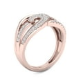 thumbnail image 2 of Imperial 1/3Ct TDW Diamond 10k Rose Gold Diamond Swirl Fashion Ring (H-I, I2), 2 of 4